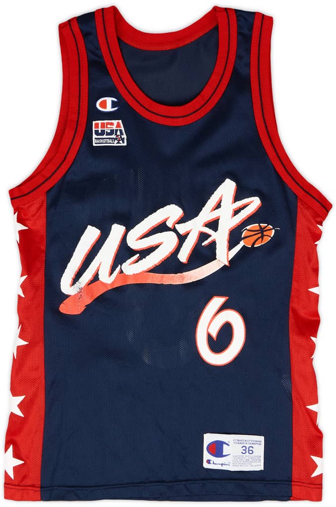 1996-99 USA Hardaway #6 Champion Away Jersey - 8/10 - (S)