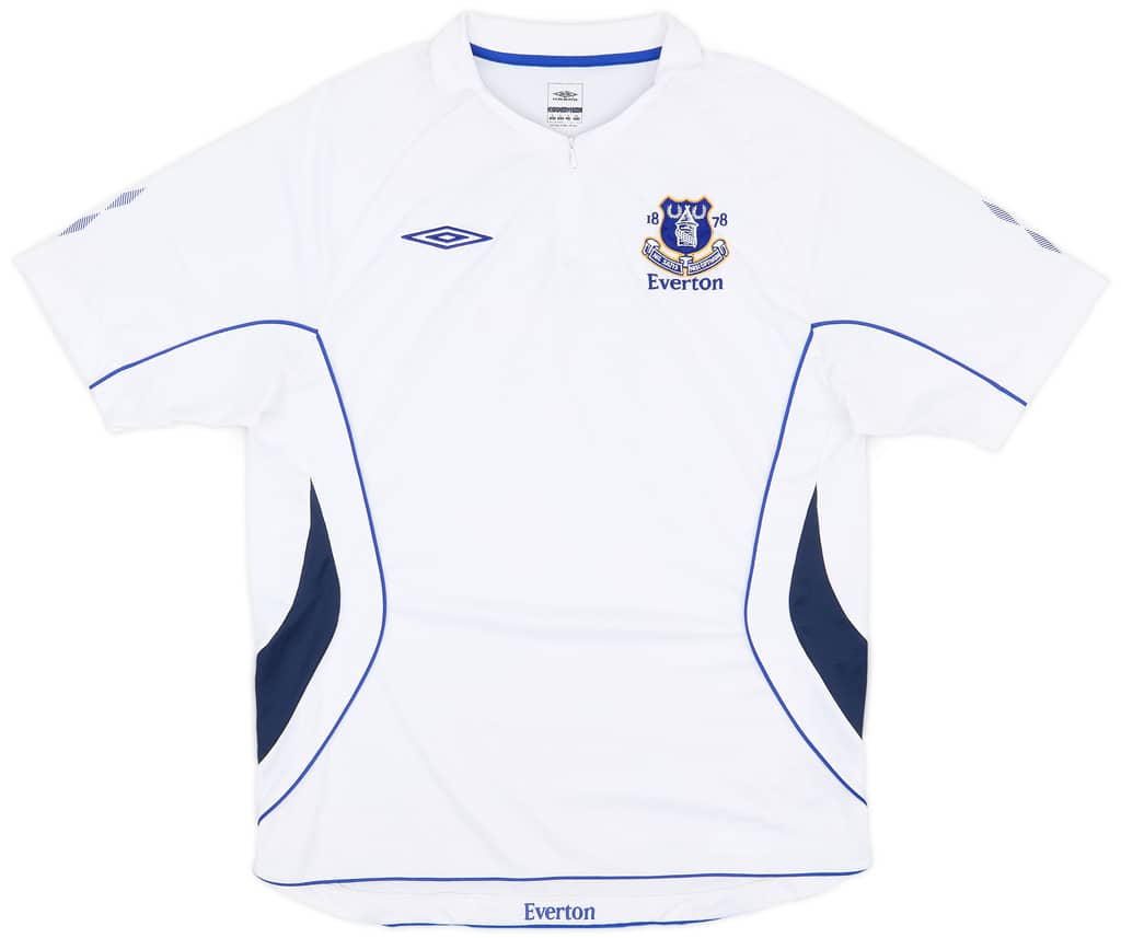 2005-06 Everton Umbro 1/4 Zip Polo Shirt - 7/10 - (XL)