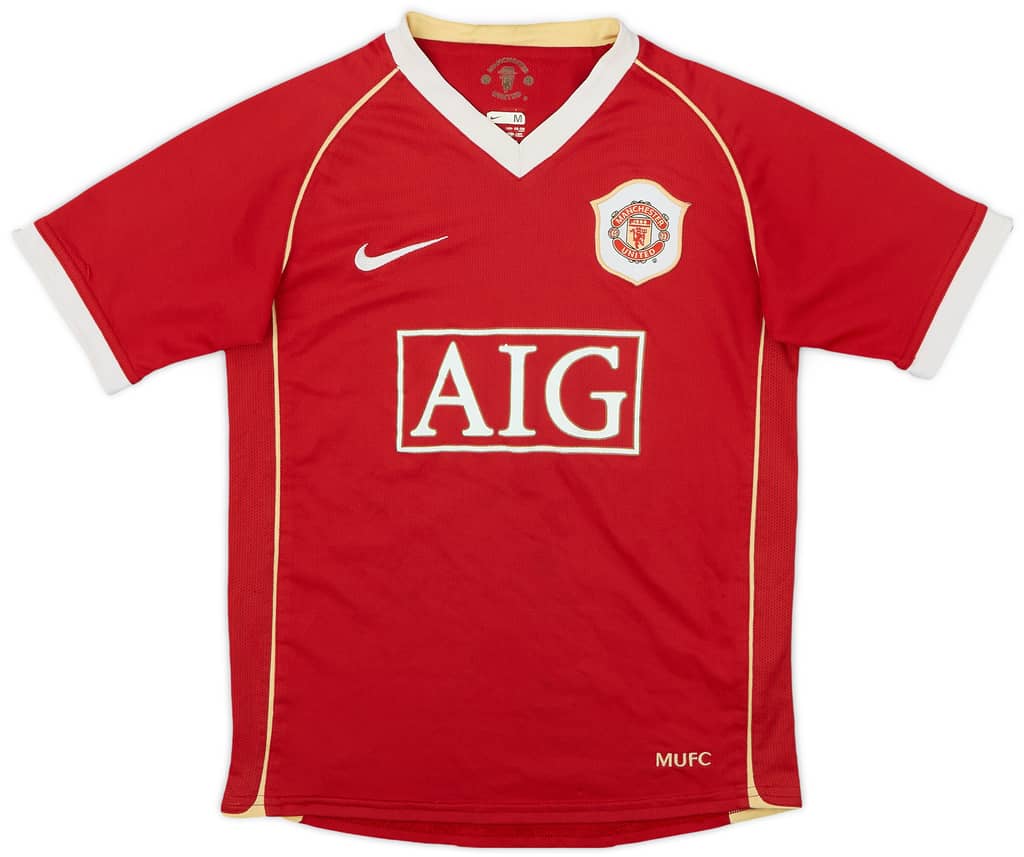 2007-09 Manchester United Home Shirt - 7/10 - (M.Boys)