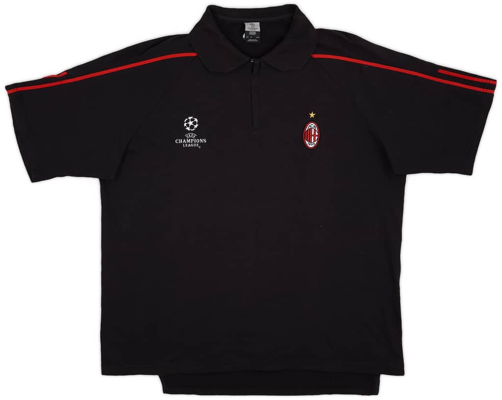 2004-05 AC Milan adidas CL 1/4 Zip Polo Shirt - 9/10 - (XXL)