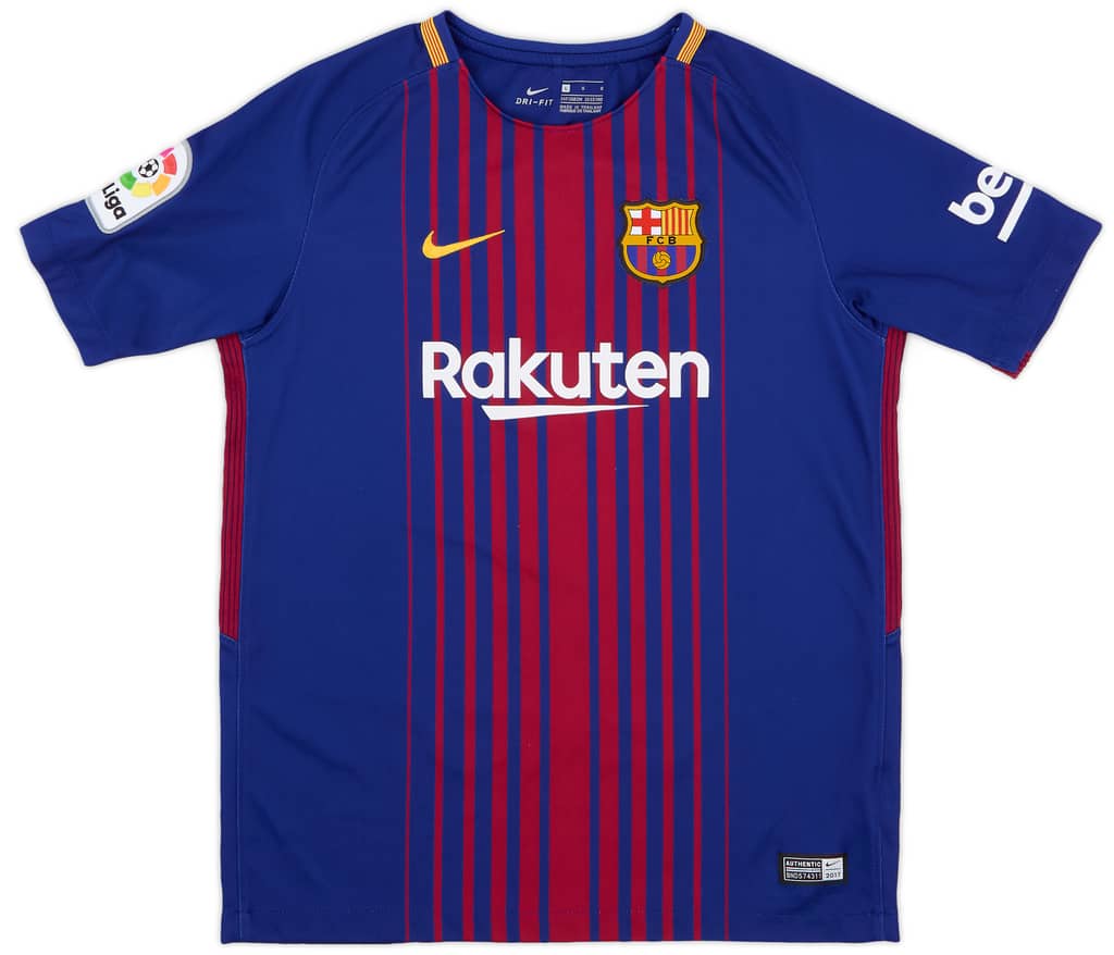 2017-18 Barcelona Home Shirt - 9/10 - (L.Boys)
