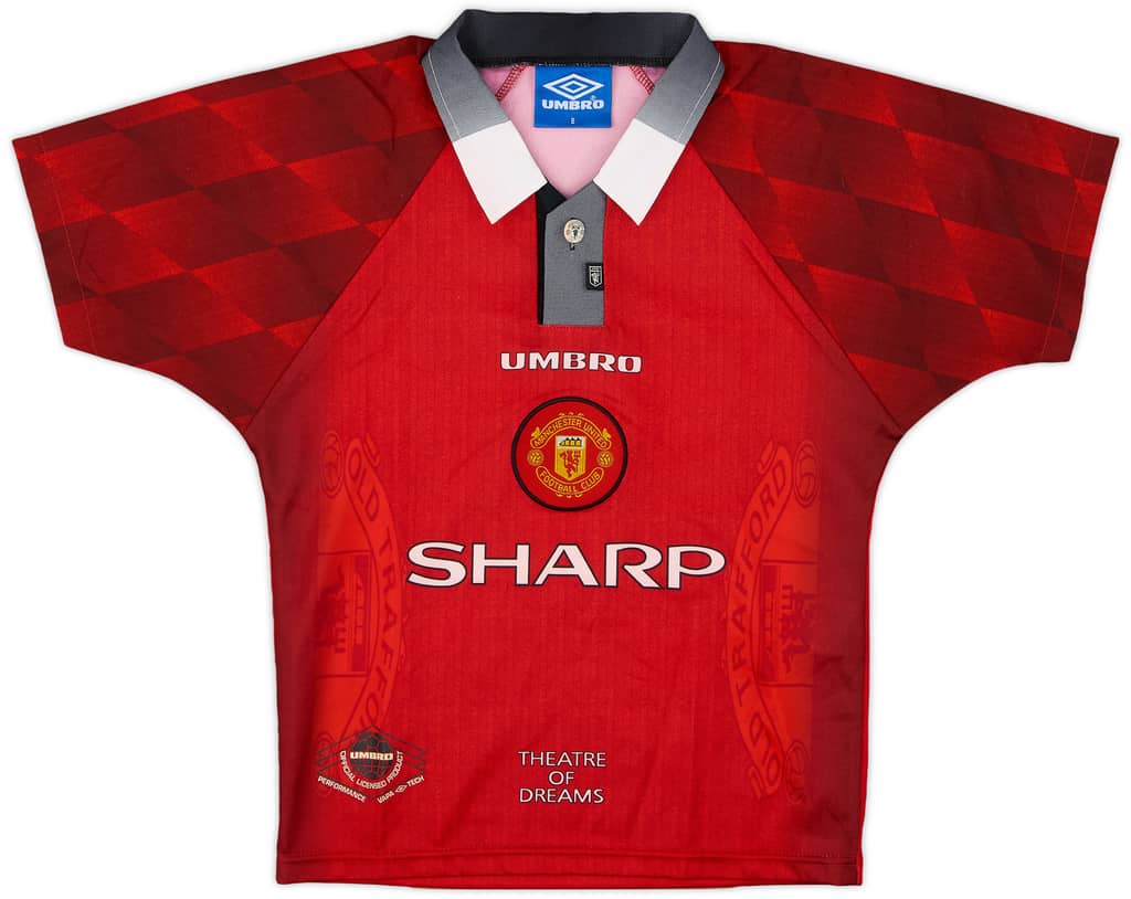 1996-98 Manchester United Home Shirt - 10/10 - (S.Boys)