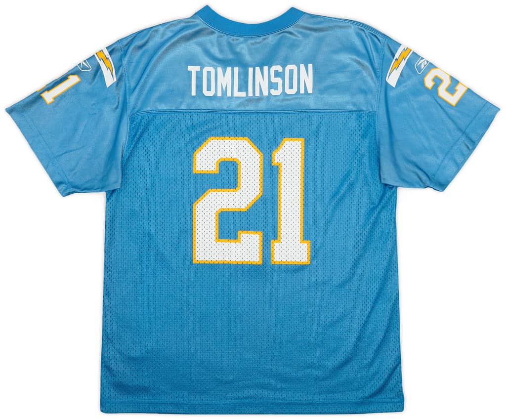2005-06 San Diego Chargers Tomlinson #21 Reebok Replica Alternate Jersey - 8/10 - (XL.Boys)