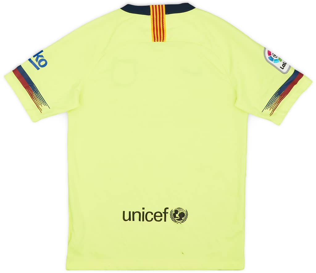 2018-19 Barcelona Away Shirt - 6/10 - (L.Boys)