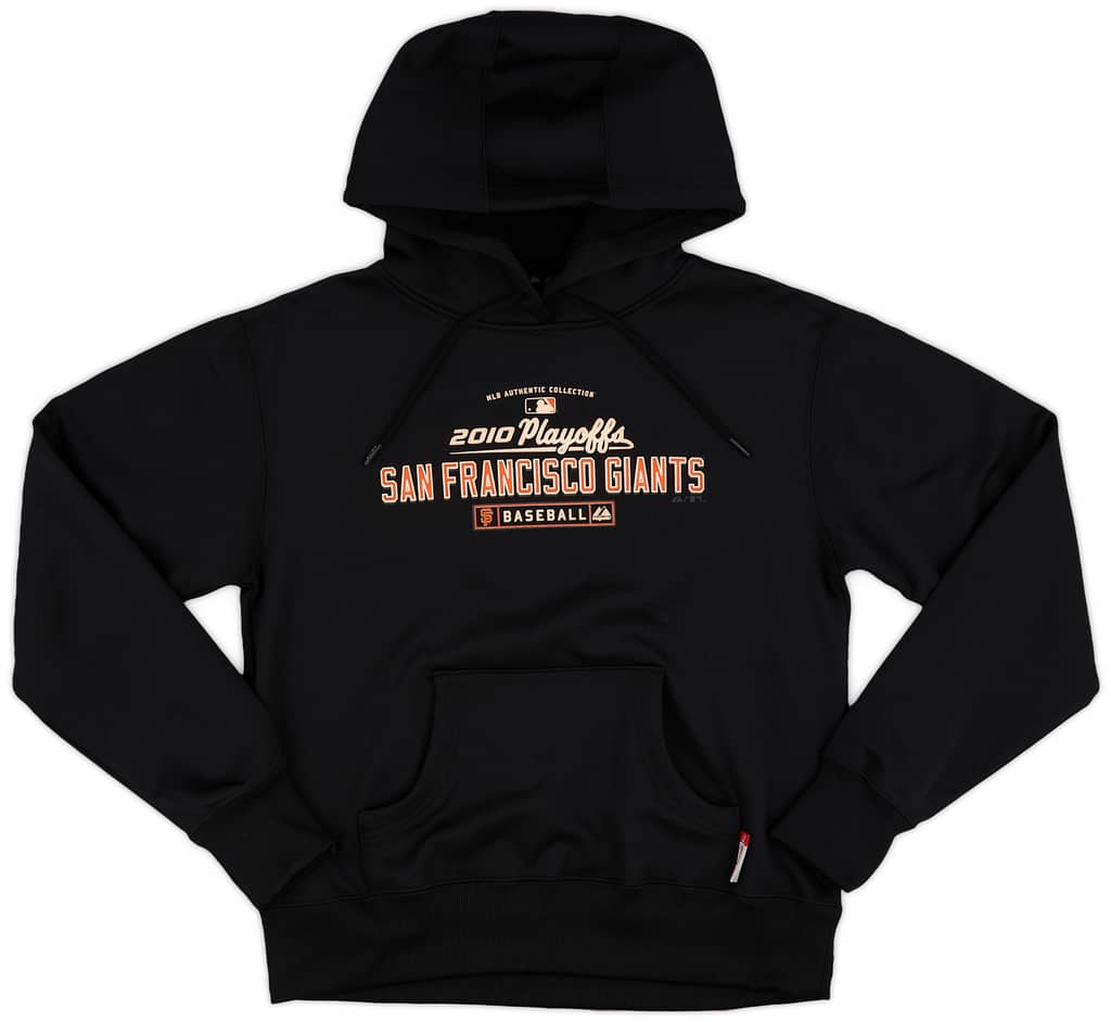 2010 San Francisco Giants Playoffs Majestic Hooded Sweat Top - 9/10 - (S)