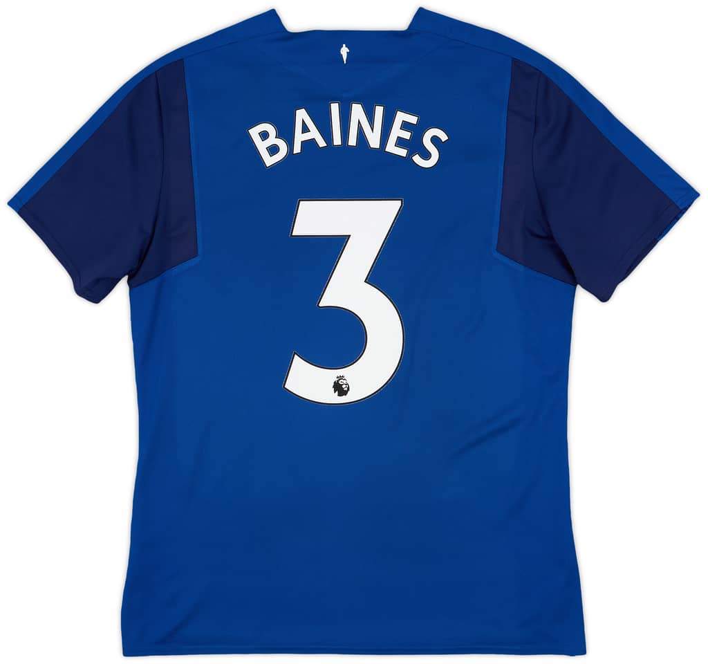 2017-18 Everton Home Shirt Baines #3 - 7/10 - (L)