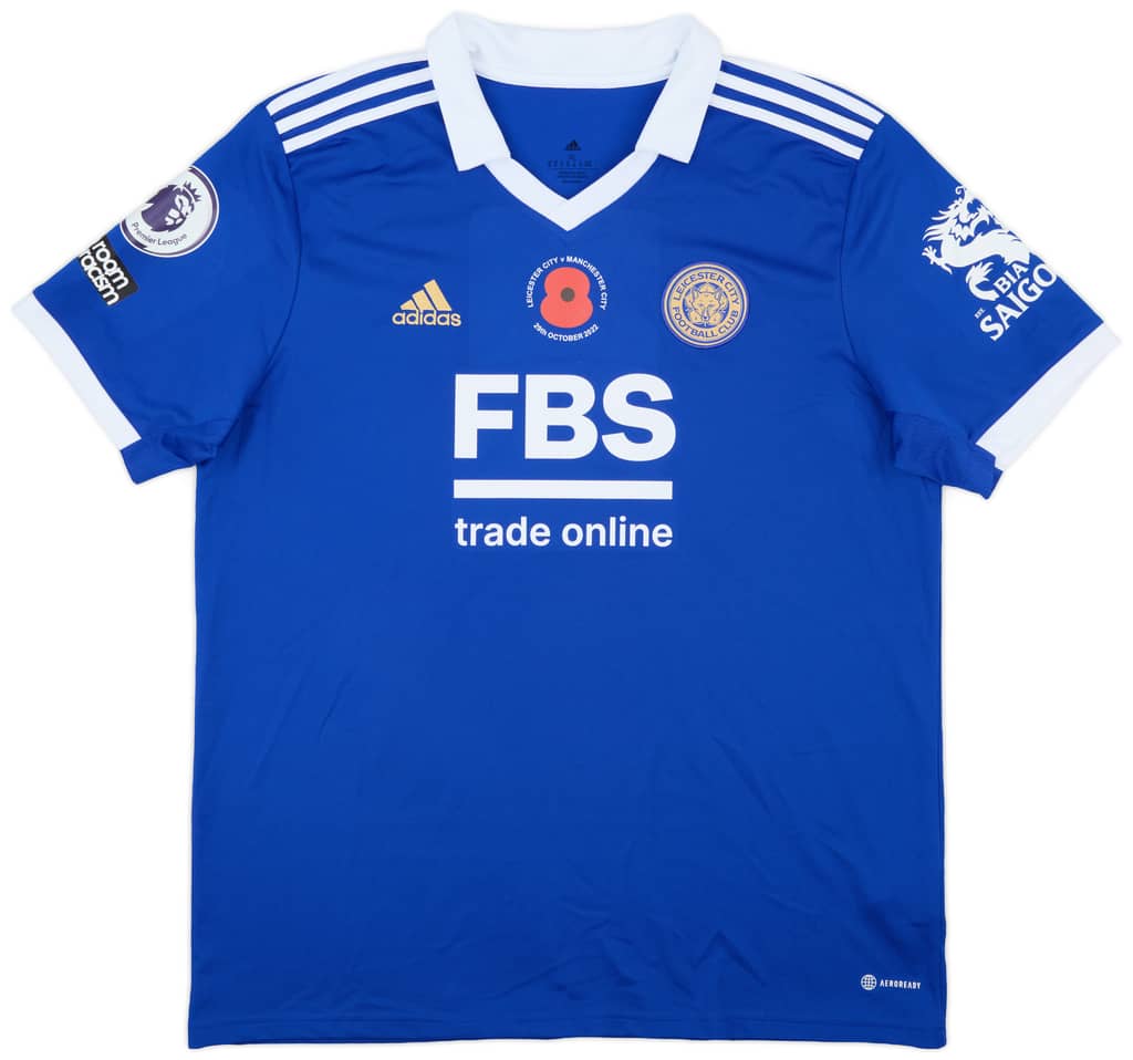 2022-23 Leicester Match Issue Home Shirt Vestergaard #23 (v Manchester City)