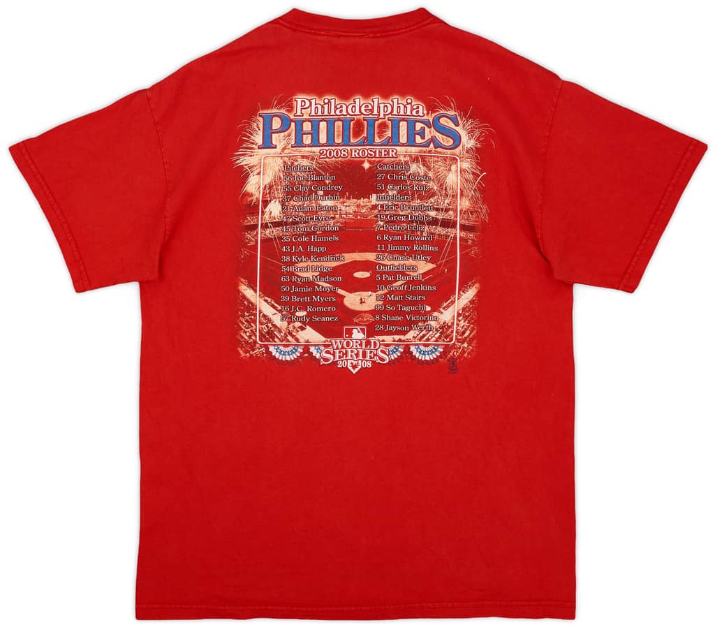 2008 Philadelphia Phillies World Series Champions Majestic Tee - 7/10 - (L)