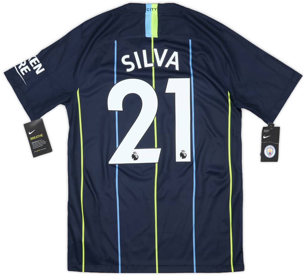 2018-19 Manchester City Away Shirt Silva #21 (S)