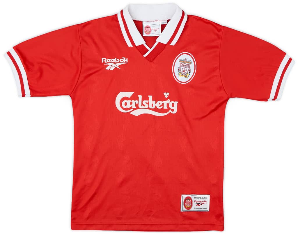 1996-98 Liverpool Home Shirt - 7/10 - (M.Boys)