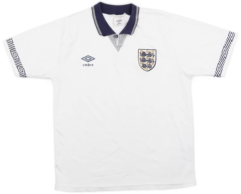 1990-92 England Home Shirt - 8/10 - (S)