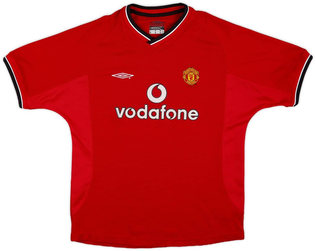 2000-02 Manchester United Home Shirt - 8/10 - (L.Boys)