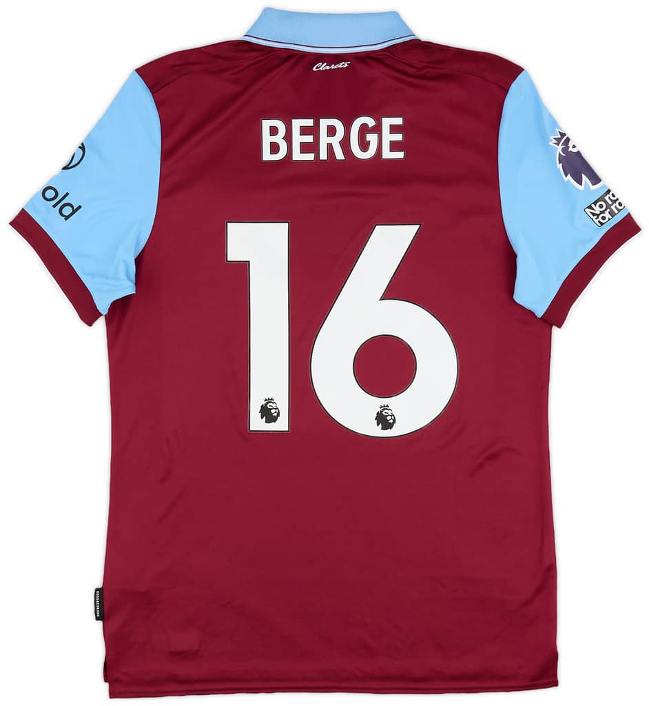 2023-24 Burnley Match Issue Home Shirt Berge #16