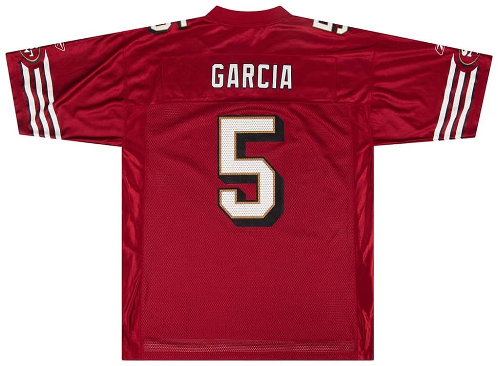 2002-03 San Francisco 49ers Garcia #5 Reebok On Field Jersey (Home) M