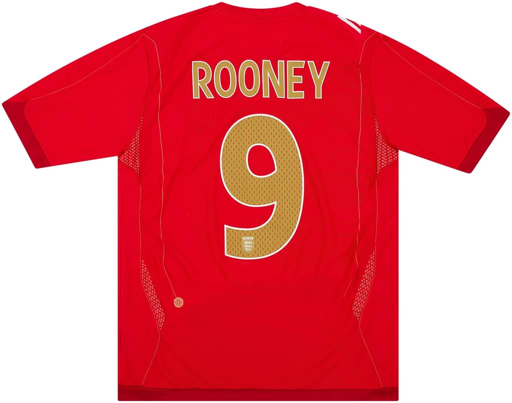 2006-08 England Away Shirt Rooney #9 - 6/10 - (S)