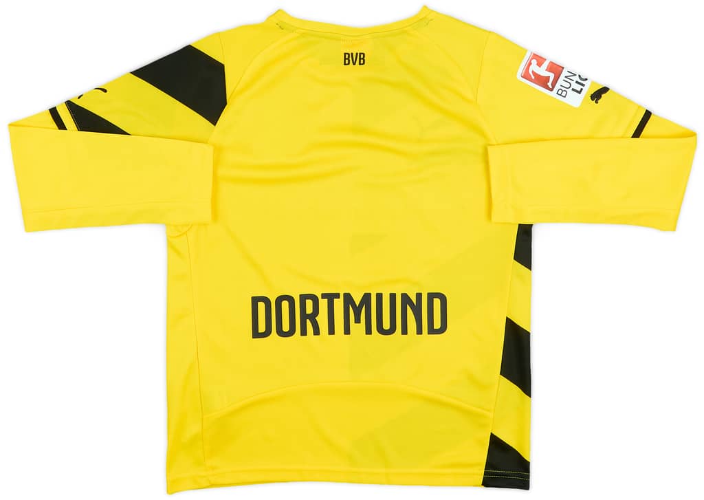 2014-15 Borussia Dortmund Home L/S Shirt - 9/10 - (M.Boys)