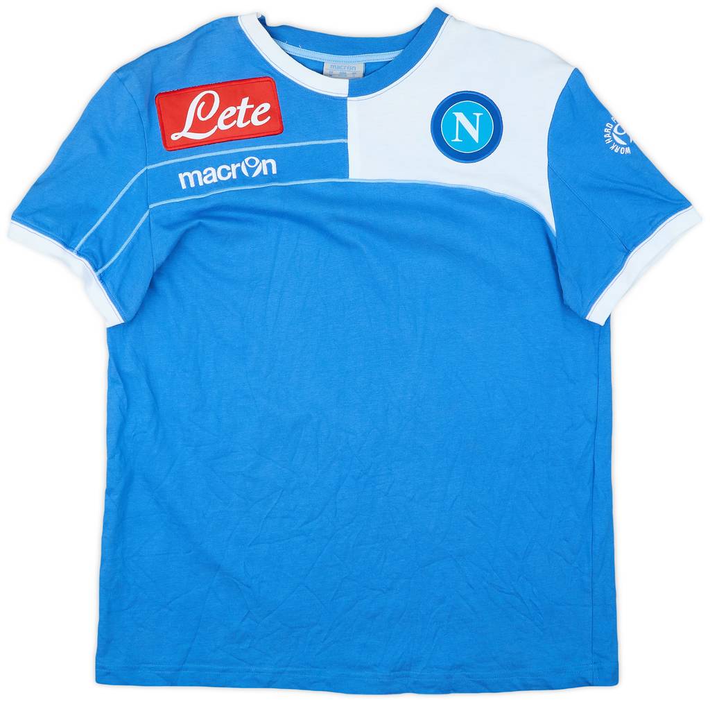2011-12 Napoli Macron Cotton Tee - 9/10 - (M)