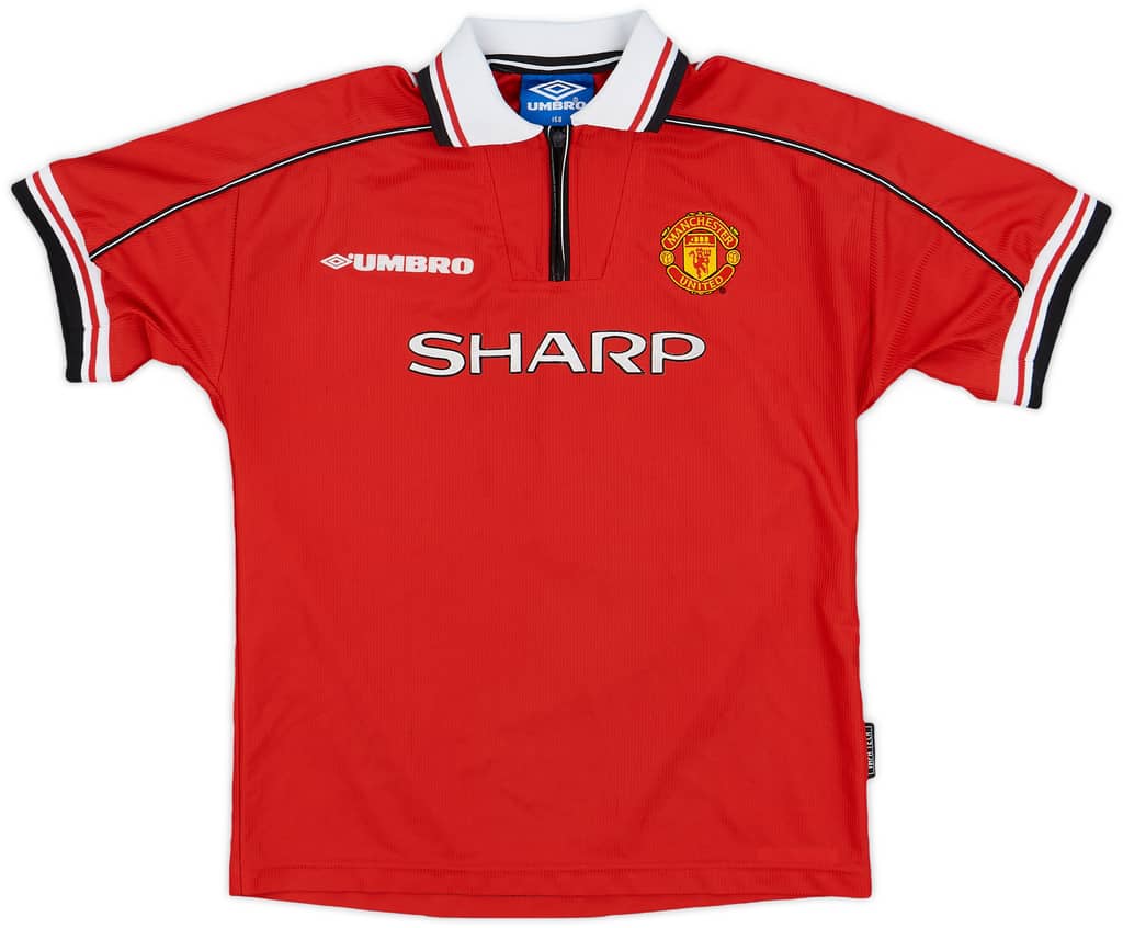1998-00 Manchester United Home Shirt - 9/10 - (L.Boys)