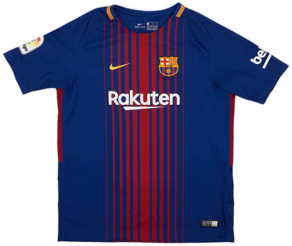 2017-18 Barcelona Home Shirt - 8/10 - (XL.Boys)