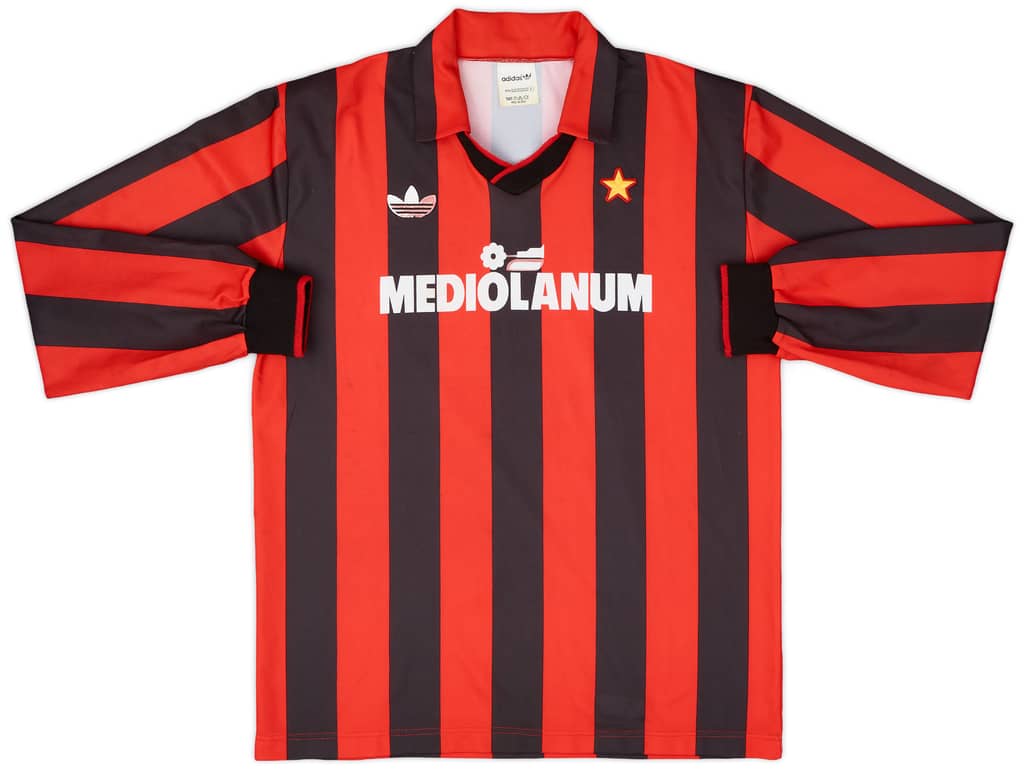 1990-91 AC Milan Home L/S Shirt - 6/10 - (L)
