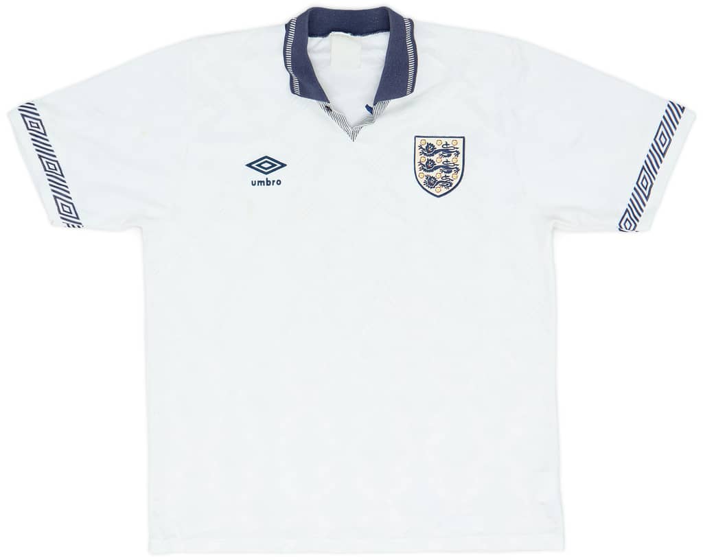 1990-92 England Home Shirt - 8/10 - (M)