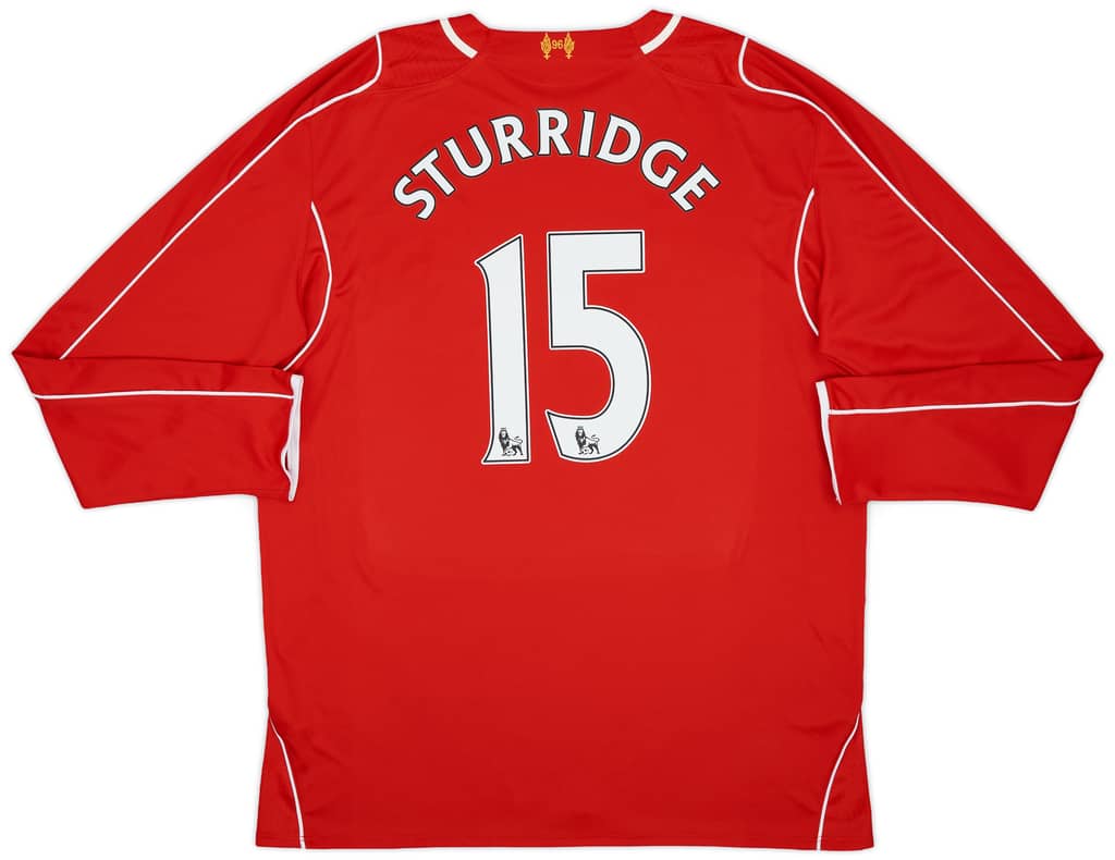 2014-15 Liverpool Home L/S Shirt Sturridge #15 - 9/10 - (XXL)