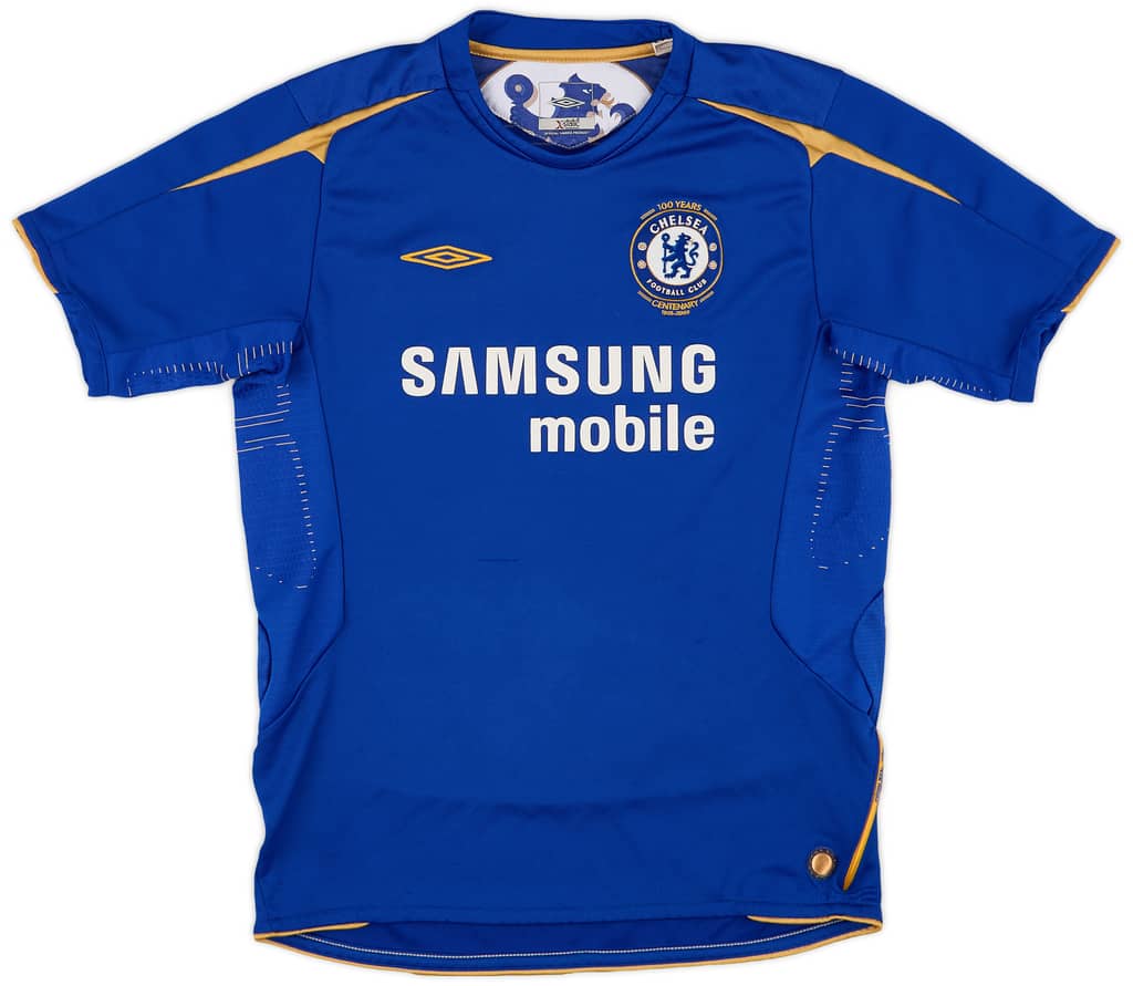 2005-06 Chelsea Centenary Home Shirt - 8/10 - (L.Boys)