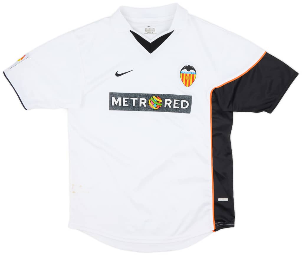 2001-02 Valencia Home Shirt - 6/10 - (XL.Boys)