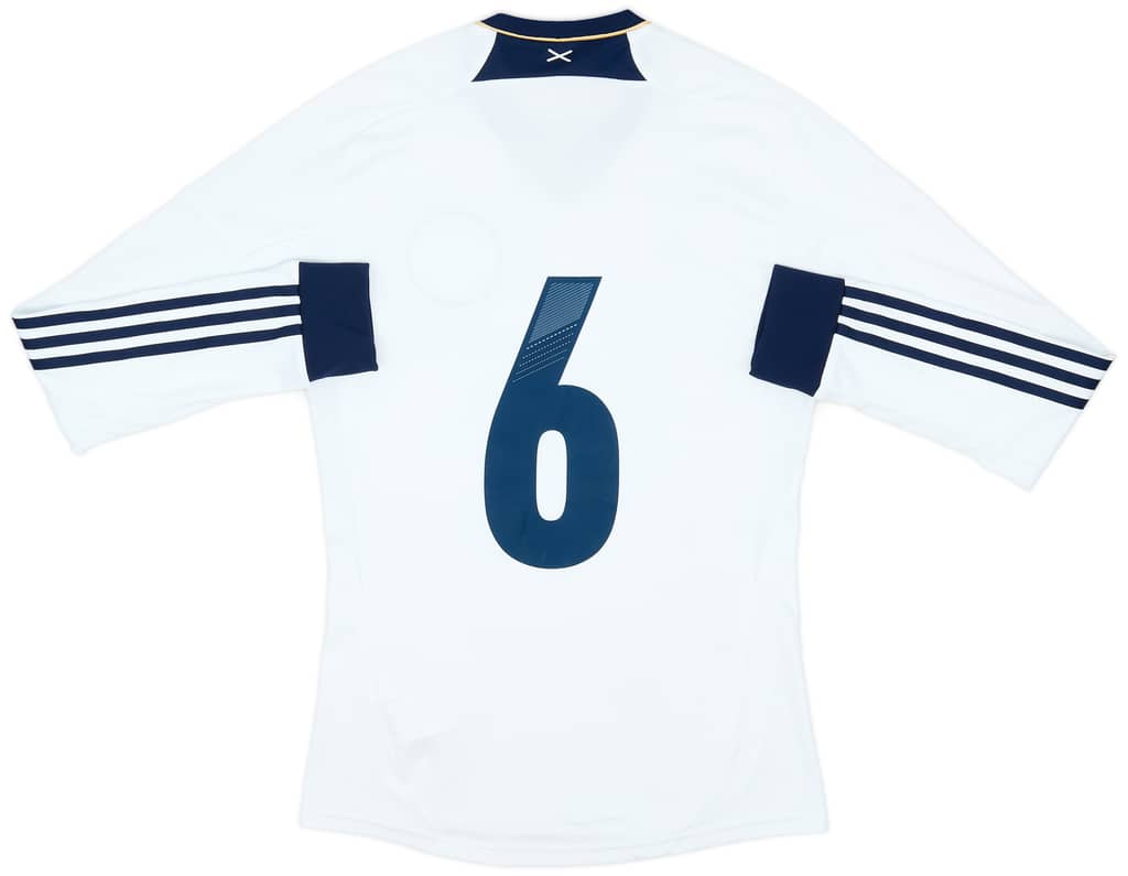 2012-14 Scotland Authentic Away L/S Shirt #6 - 9/10 - (S)