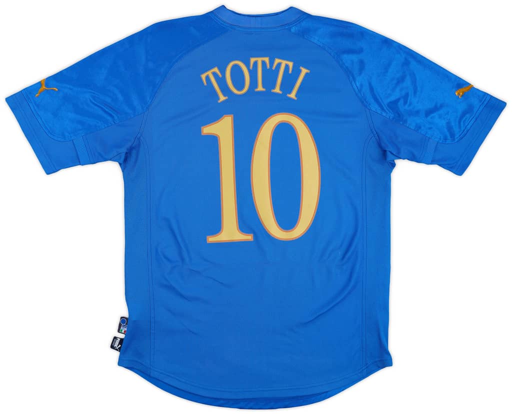2004-06 Italy Home Shirt Totti #10 - 6/10 - (S)