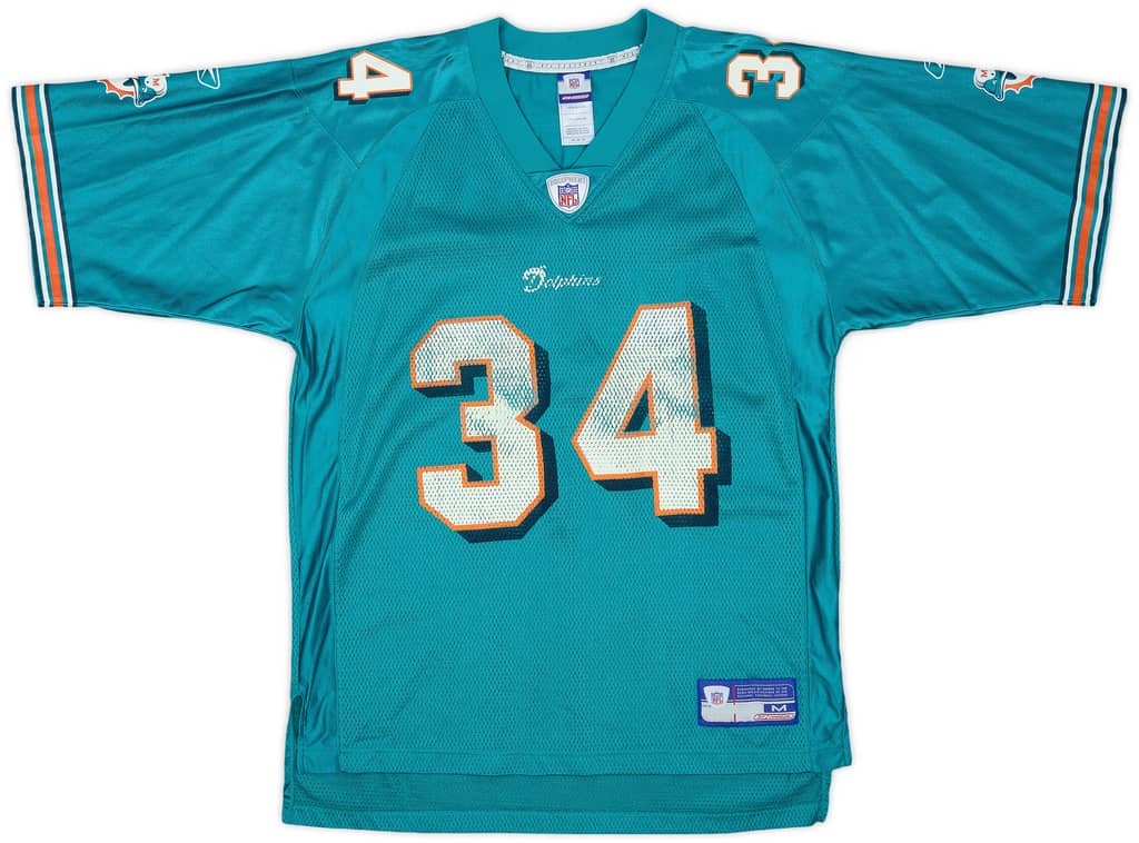 2002-03 Miami Dolphins R.Williams #34 Reebok On Field Home Jersey - 6/10 - (M)