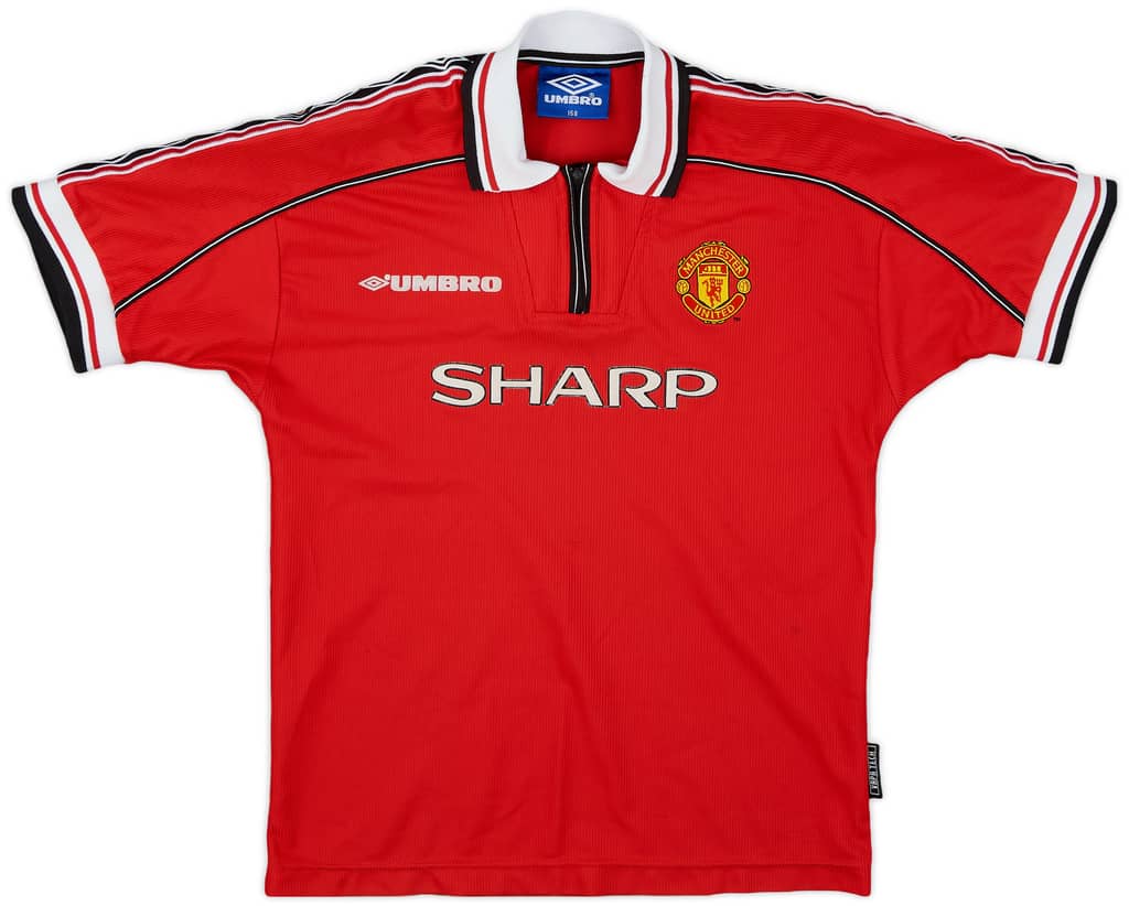 1998-00 Manchester United Home Shirt - 7/10 - (L.Boys)
