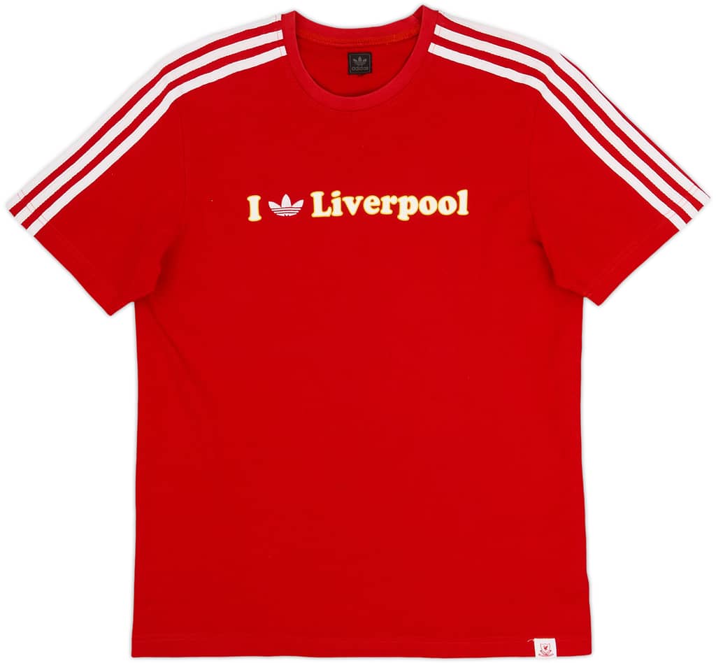 2007-08 Liverpool adidas originals Cotton Tee - 8/10 - (S)