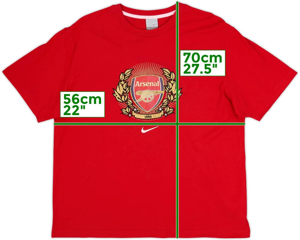 2006-07 Arsenal Nike Graphic Tee - 6/10 - (XL)