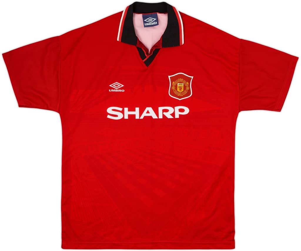 1994-96 Manchester United Home Shirt - 9/10 - (XL)