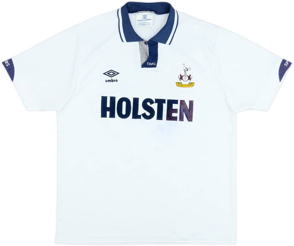 1991-93 Tottenham Home Shirt - 5/10 - (L)