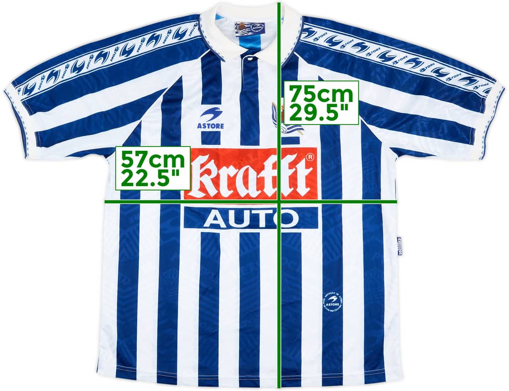 1996-98 Real Sociedad Home Shirt - 7/10 - (XL)
