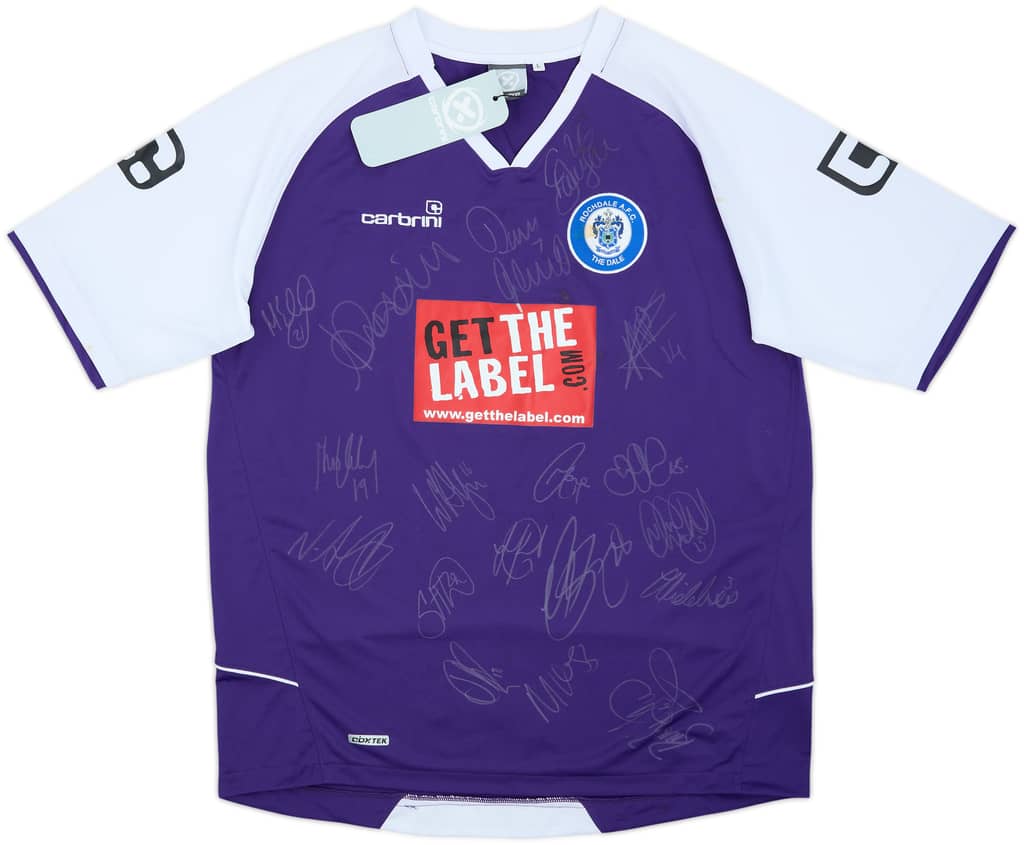 2010-11 Rochdale Squad Signed Away Shirt (L)