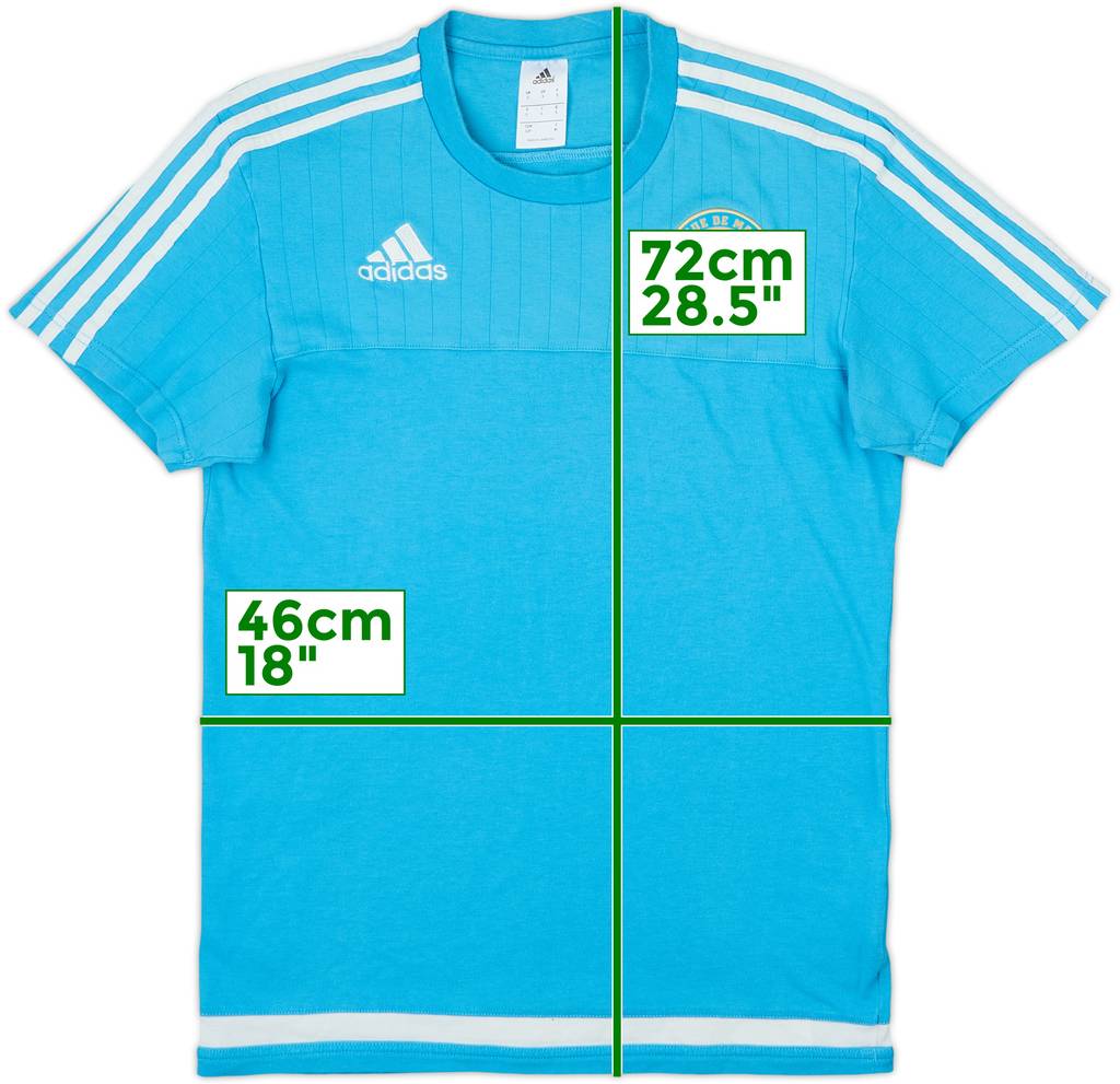 2015-16 Marseille adidas Cotton Tee - 6/10 - (S)