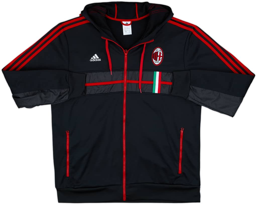 2012-13 AC Milan adidas Hooded Track Jacket - 8/10 - (XL)