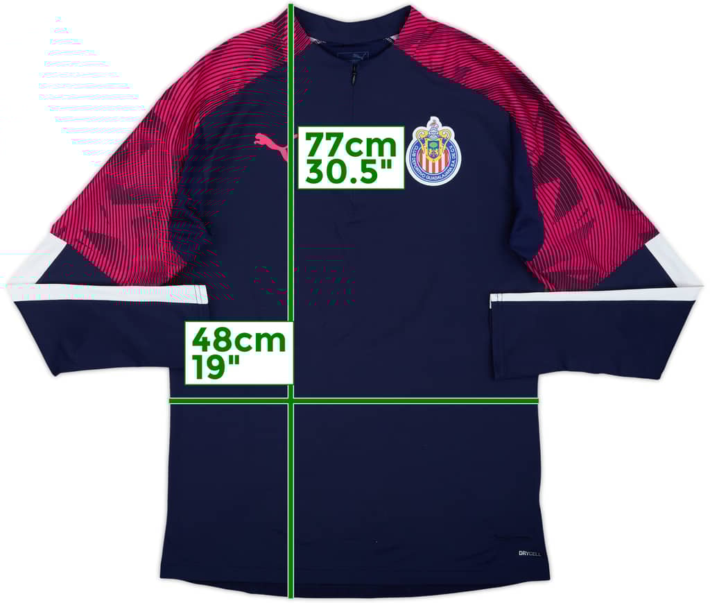 2019-20 Chivas Guadalajara Puma 1/4 Zip Training Top - 8/10 - (M)
