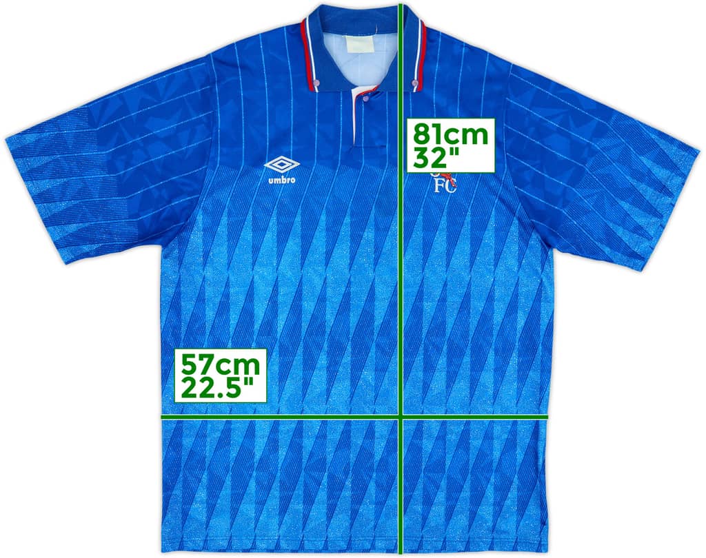 1989-91 Chelsea Home Shirt - 8/10 - (L)