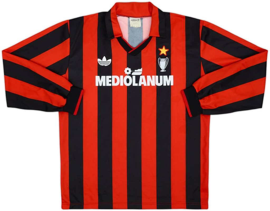 1990-91 AC Milan Home L/S Shirt - 9/10 - (L)