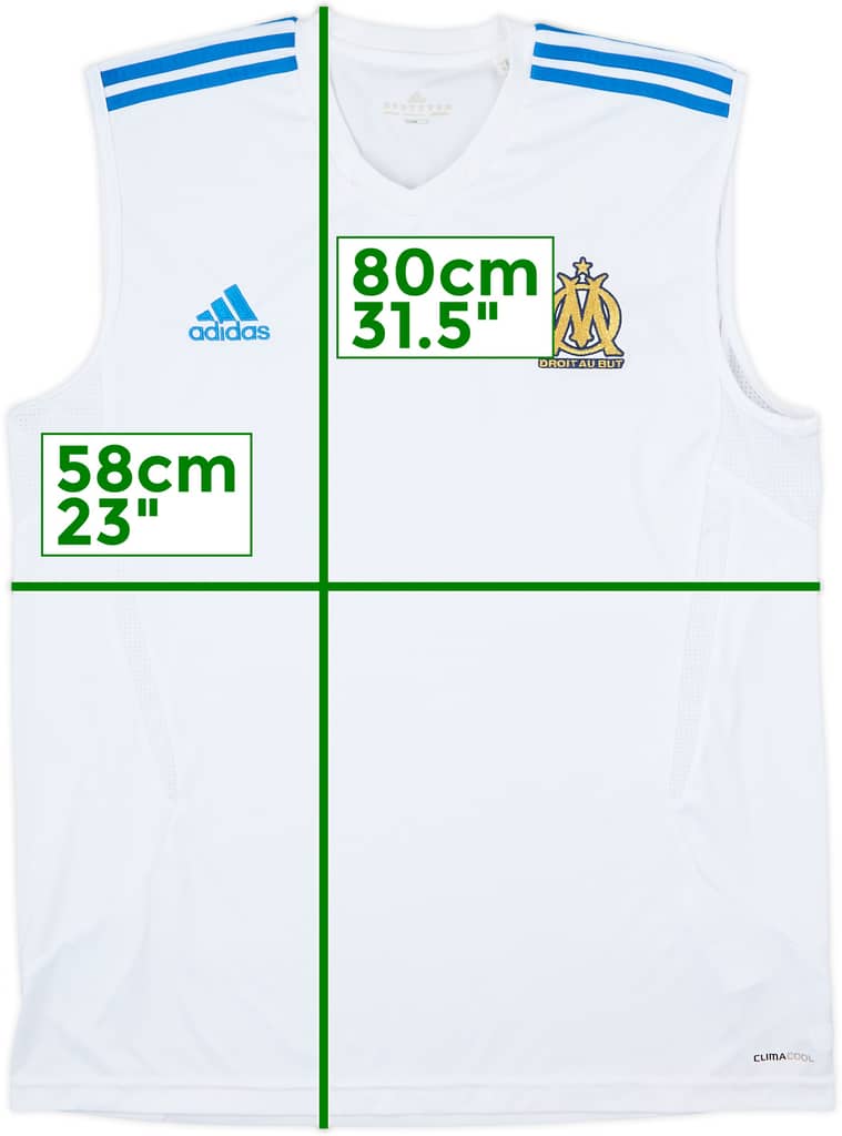 2011-12 Olympique Marseille adidas Training Vest - 9/10 - (XL/XXL)