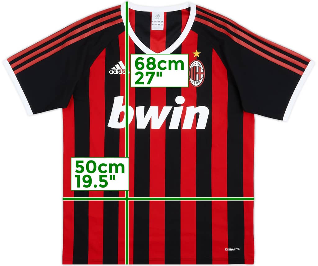 2009-10 AC Milan Basic Home Shirt - 10/10 - (S)