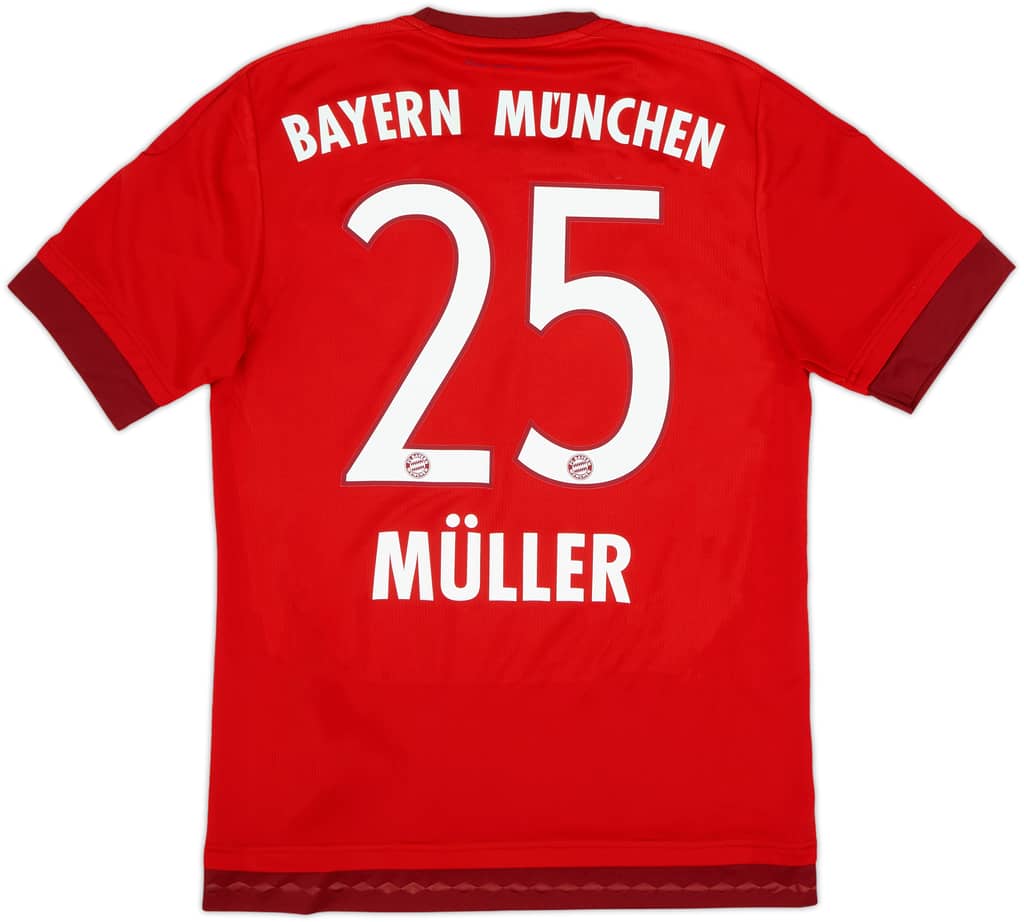 2015-16 Bayern Munich Home Shirt Muller #25