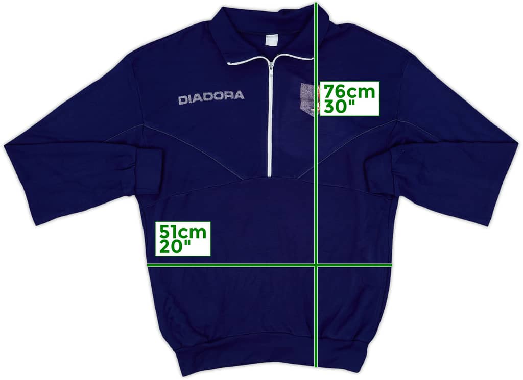 1997-99 Padova Diadora 1/2 Zip Drill Top - 3/10 - (L)