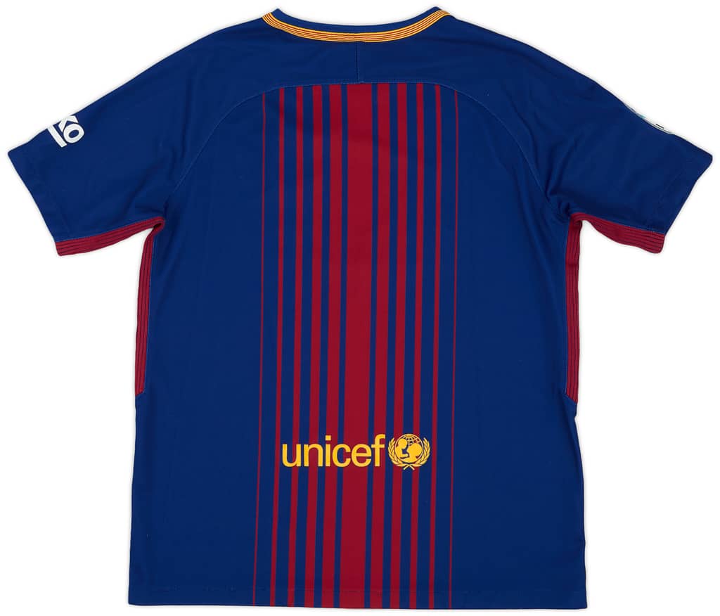 2017-18 Barcelona Home Shirt - 6/10 - (XL.Boys)