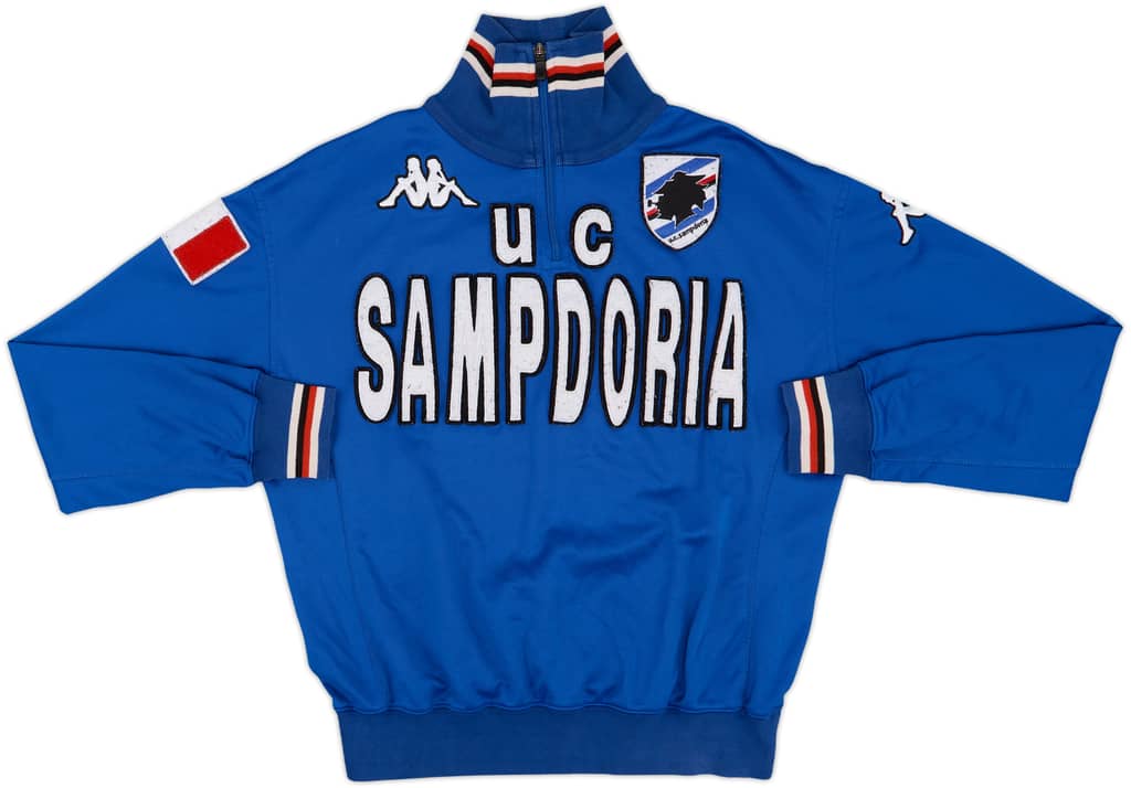 2005-06 Sampdoria Asics 1/4 Zip Drill Top - 8/10 - (L)