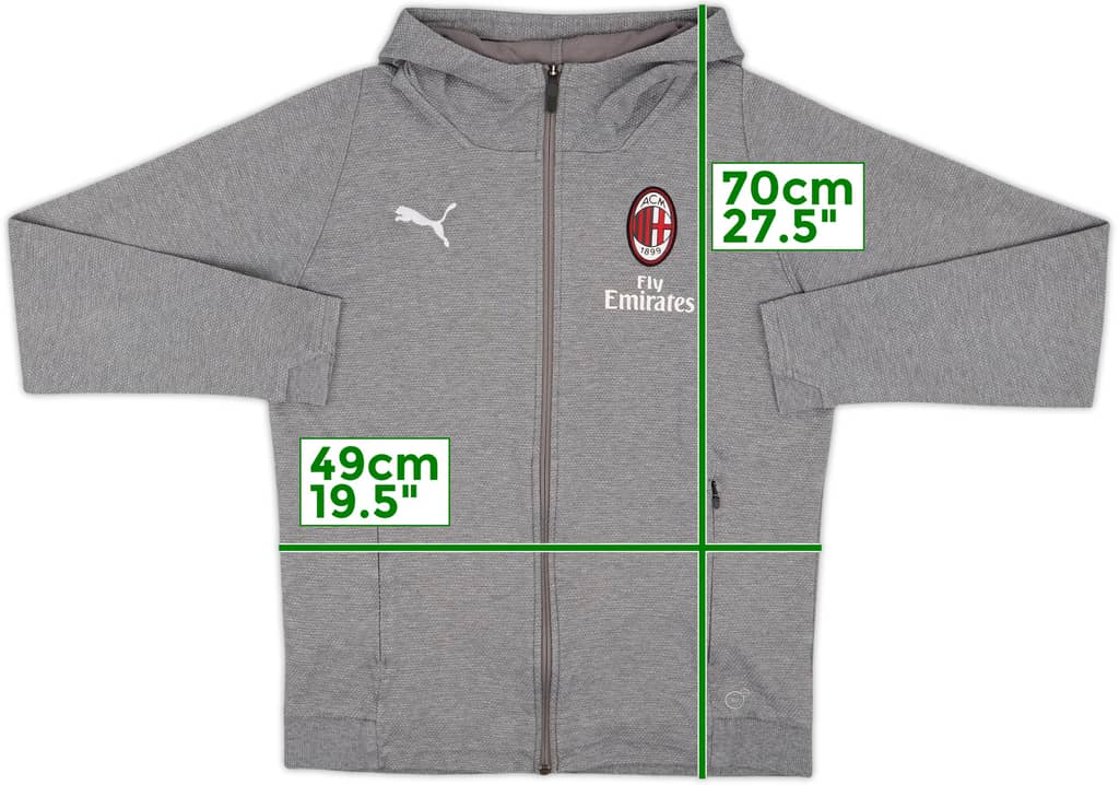 2018-19 AC Milan Puma Hooded Track Jacket - 9/10 - (L)